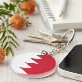 Patriottische vlag van Bahreinse Sleutelhanger (Voorkant Rechts)