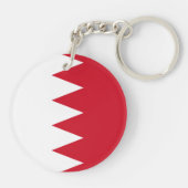 Patriottische vlag van Bahreinse Sleutelhanger (Achterkant)