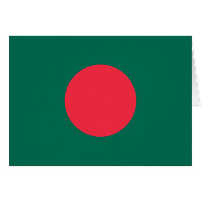 Patriottische vlag van Bangladesh (Voorkant Horizontaal)