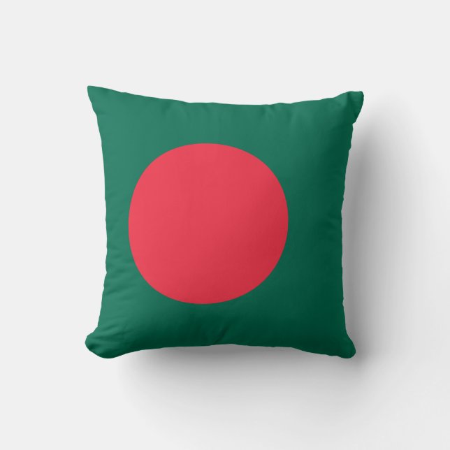 Patriottische vlag van Bangladesh Kussen (Voorkant)
