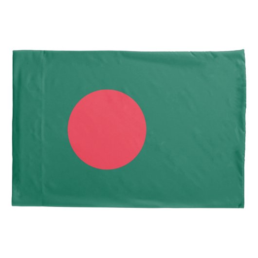 Patriottische vlag van Bangladesh met één Kussensl Kussensloop (Achterkant)