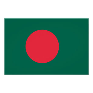 Patriottische vlag van Bangladesh Perfect Poster