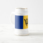 Patriottische vlag van Barbados Bierpul (Voorkant links)