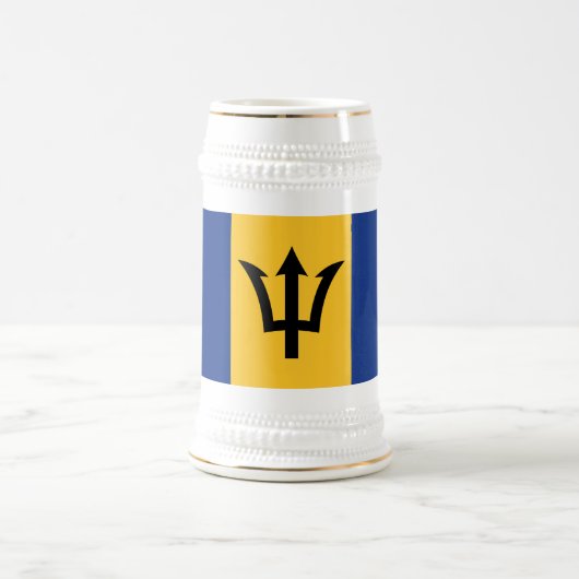 Patriottische vlag van Barbados Bierpul (Center)