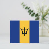 Patriottische vlag van Barbados Briefkaart (Staand voorkant)