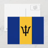 Patriottische vlag van Barbados Briefkaart (Voorkant / Achterkant)