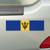 Patriottische vlag van Barbados Bumpersticker (Op auto)
