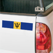 Patriottische vlag van Barbados Bumpersticker (Op Truck)