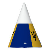 Patriottische vlag van Barbados Feesthoedjes (Rechts)