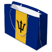 Patriottische vlag van Barbados Groot Cadeauzakje (Achterkant Gekanteld)