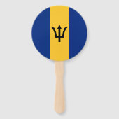 Patriottische vlag van Barbados Handwaaier (Achterkant)