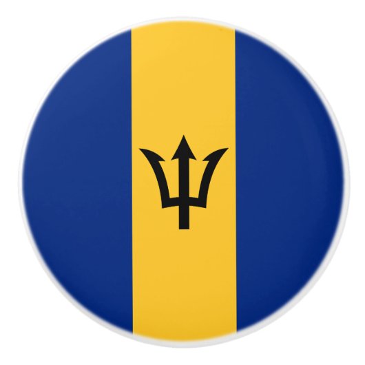 Patriottische vlag van Barbados Keramische Knop (Voorkant)