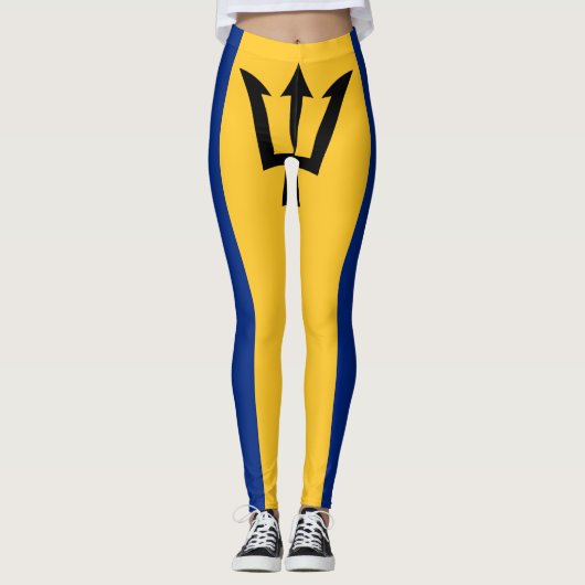 Patriottische vlag van Barbados Leggings (Voorkant)