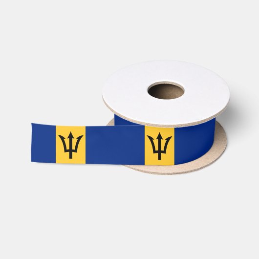 Patriottische vlag van Barbados Satijnen Lint (Spoel)