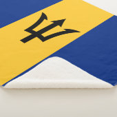 Patriottische vlag van Barbados Sherpa Deken (3/4)