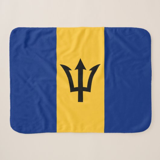 Patriottische vlag van Barbados Sherpa Deken (Voorkant (horizontaal))