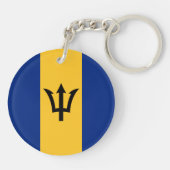 Patriottische vlag van Barbados Sleutelhanger (Achterkant)