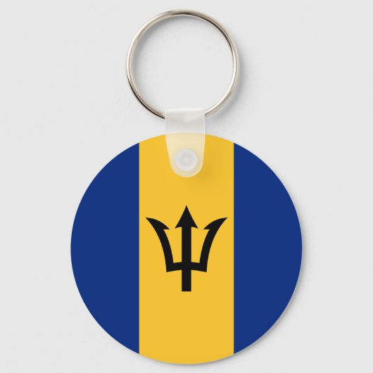 Patriottische vlag van Barbados Sleutelhanger (Voorkant)