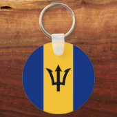 Patriottische vlag van Barbados Sleutelhanger (Voorkant)