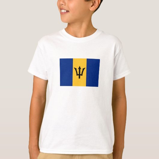 Patriottische vlag van Barbados T-shirt (Voorkant)