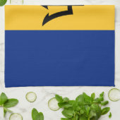 Patriottische vlag van Barbados Theedoek (Gevouwen)