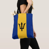 Patriottische vlag van Barbados Tote Bag (Dichtbij)
