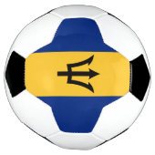 Patriottische vlag van Barbados Voetbal (Gedraaid)