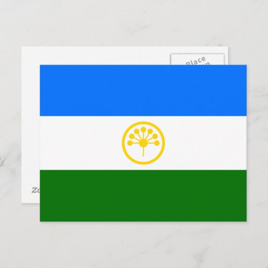 Patriottische vlag van Bashkortostan Briefkaart (Voorkant / Achterkant)