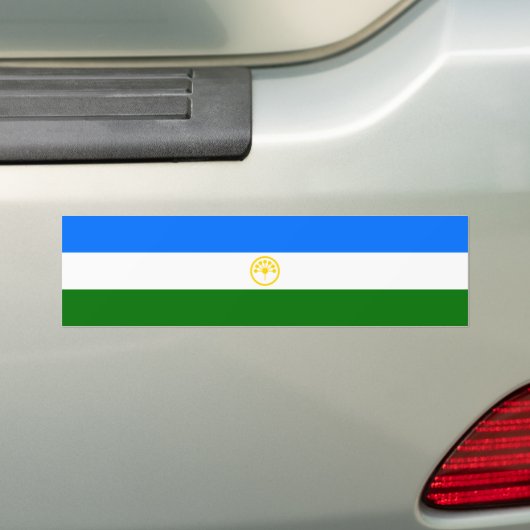 Patriottische vlag van Bashkortostan Bumpersticker (Op auto)