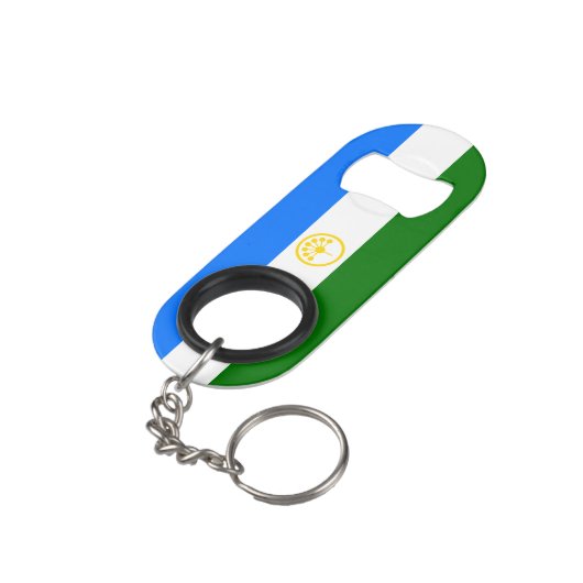 Patriottische vlag van Bashkortostan Mini Flessenopener (Achterkant Gekanteld)