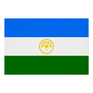 Patriottische vlag van Bashkortostan Perfect Poster