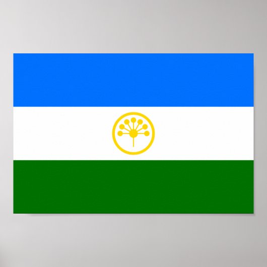 Patriottische vlag van Bashkortostan Poster (Voorkant)