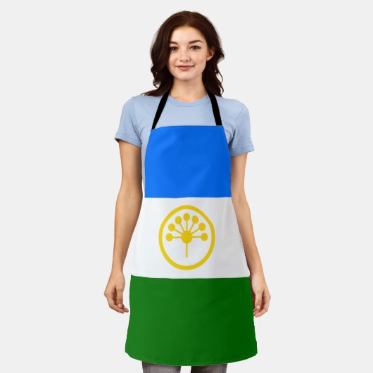 Patriottische vlag van Bashkortostan Schort (Gedragen)