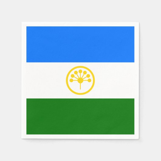 Patriottische vlag van Bashkortostan Servet (Voorkant)