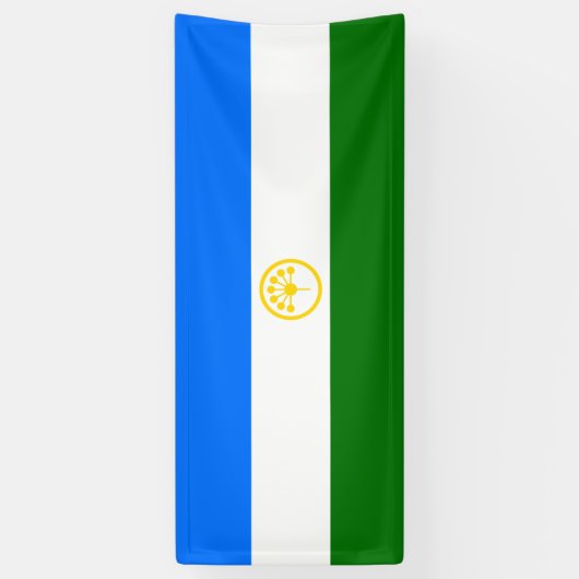 Patriottische vlag van Bashkortostan Spandoek (Verticaal)