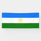 Patriottische vlag van Bashkortostan Spandoek (Horizontaal)