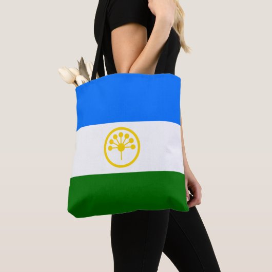 Patriottische vlag van Bashkortostan Tote Bag (Dichtbij)