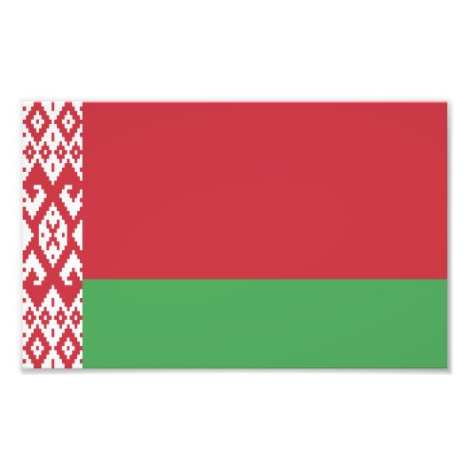Patriottische vlag van Belarus Foto Afdruk (Voorkant)