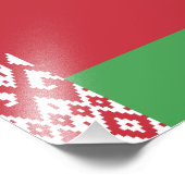Patriottische vlag van Belarus Foto Afdruk (Hoek)