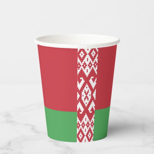 Patriottische vlag van Belarus Papieren Bekers (Rechts)