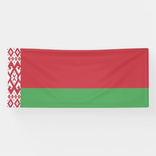 Patriottische vlag van Belarus Spandoek (Horizontaal)