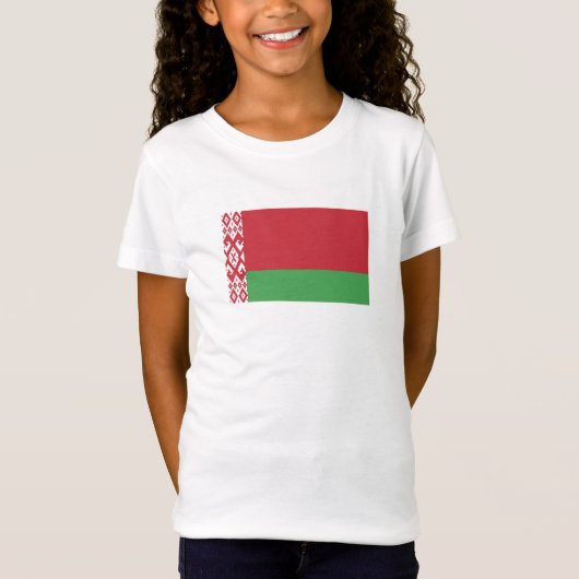 Patriottische vlag van Belarus T-shirt (Voorkant)