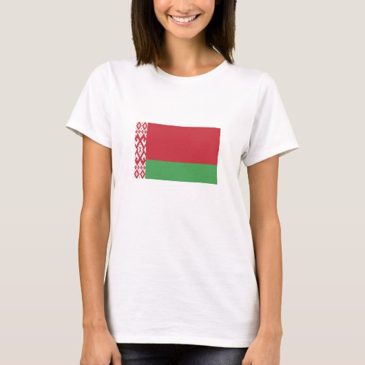 Patriottische vlag van Belarus T-shirt (Voorkant)