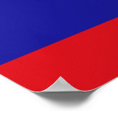 Patriottische vlag van Belize Poster (Hoek)