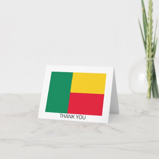 Patriottische vlag van Benin Bedankkaart (Voorkant)