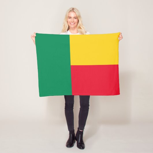 Patriottische vlag van Benin Fleece Deken (In situ)