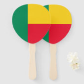 Patriottische vlag van Benin Handwaaier (Voorkant en achterkant)