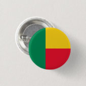 Patriottische vlag van Benin Ronde Button 3,2 Cm (Voorkant /achterkant)