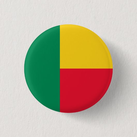 Patriottische vlag van Benin Ronde Button 3,2 Cm (Voorkant)