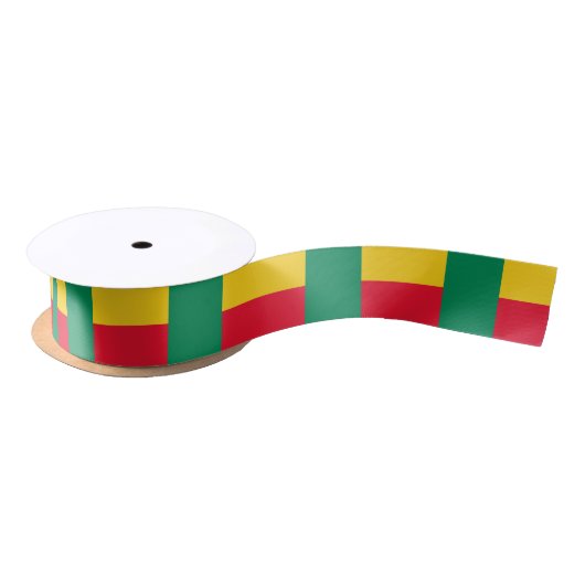 Patriottische vlag van Benin Satijnen Lint (Spoel)